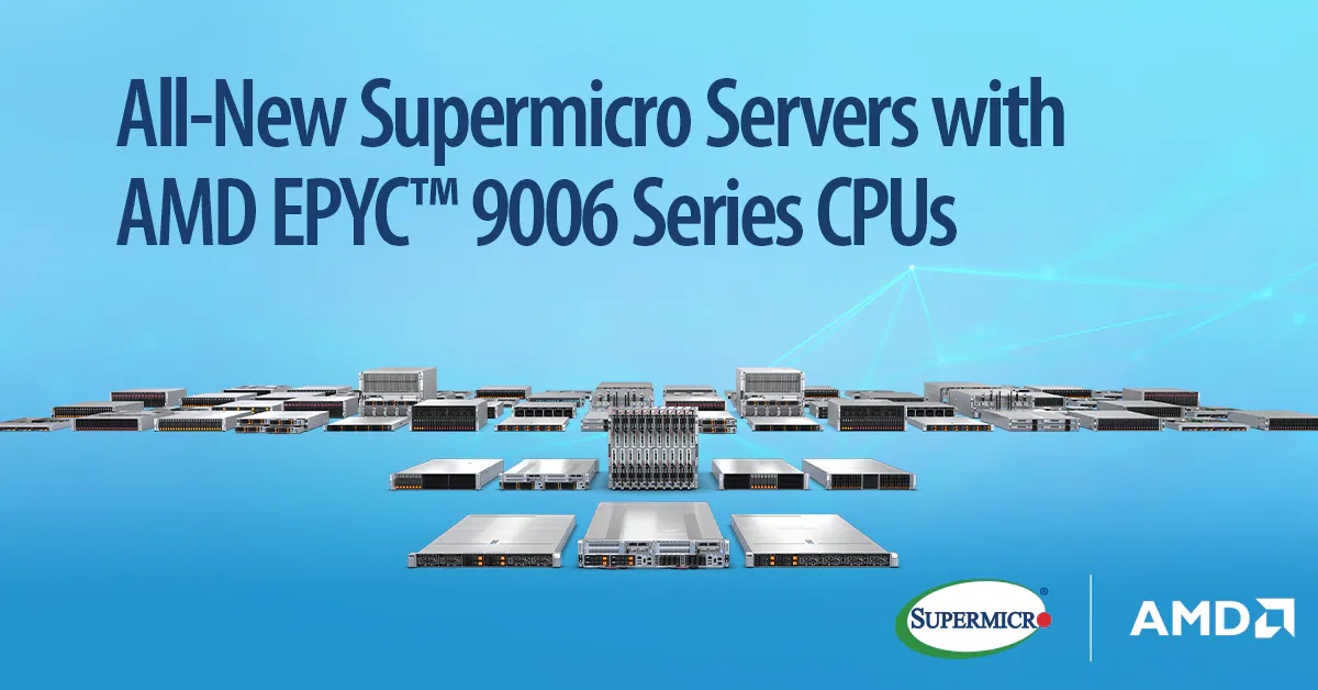 Компания Supermicro выпускает новые серверные решения на базе процессоров AMD EPYC 9006